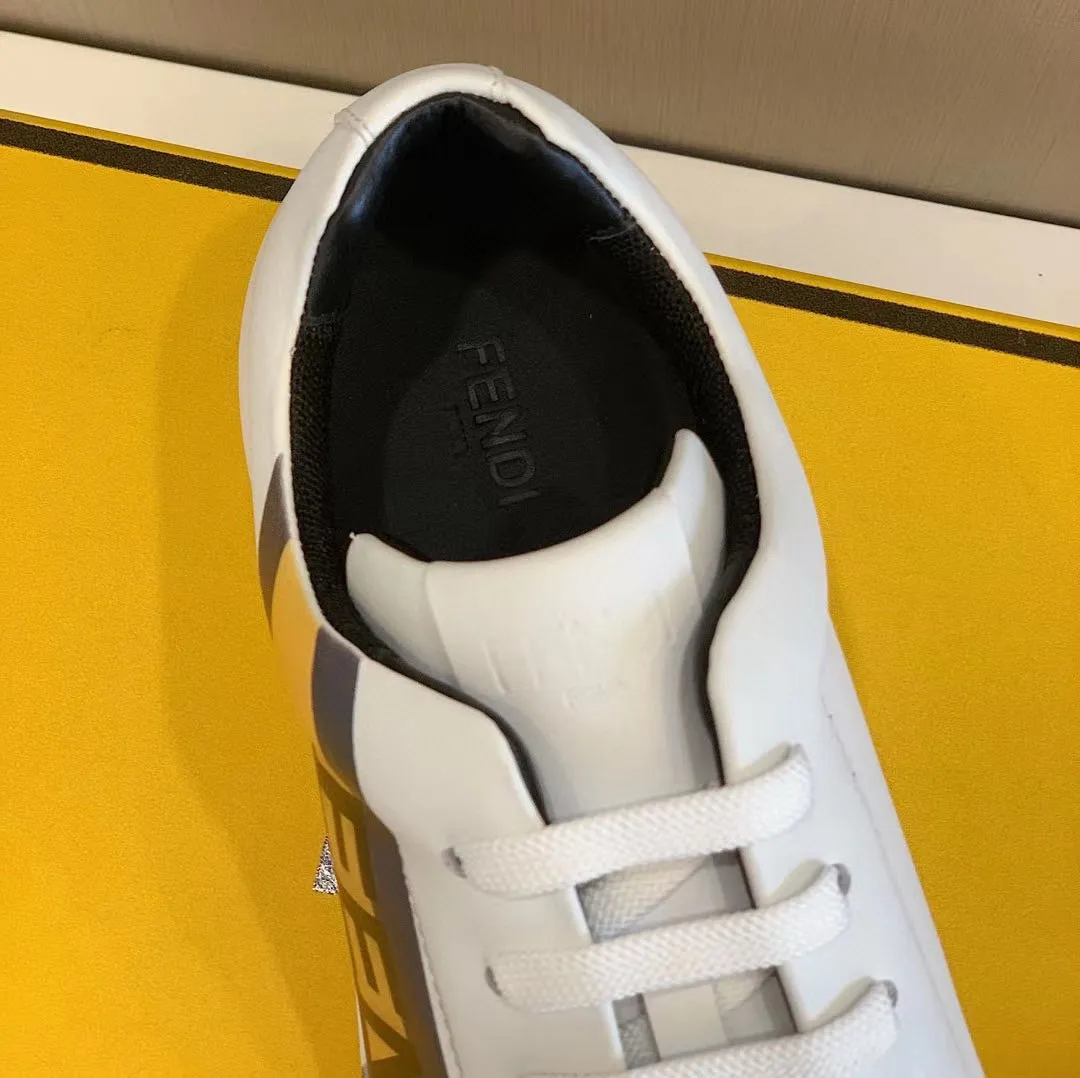 Factory Price: 438💰 Sun] FENDI Classic comfort for men, this sophisticated sneaker is handcrafted from soft calfskin. Mesh inner surface, ultra-light rubber material and rough outsole. This unique thin style is suitable for the casual and exquisite sensibility of this season. It is comfortable and natural on the feet. It is an everyday style for casual travel in autumn and winter! Code number: 38/44, customized 45